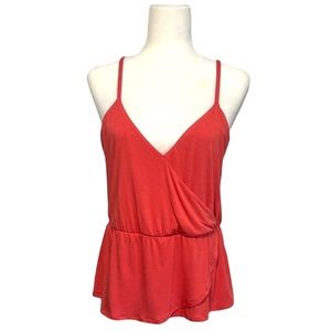 Bar III Essentials Coral Starfish Spaghetti Strap Top - Size Medium